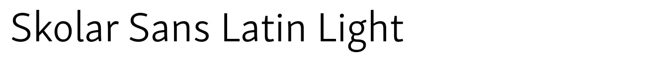 Skolar Sans Latin Light